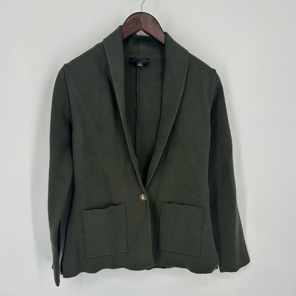 Summersalt Shawl Collar Sweater Blazer Size Small Green Organic Cotton NWT